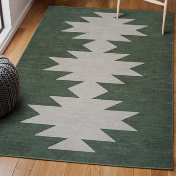 Chayton Minimalist Geometric Machine-washable Area Rug